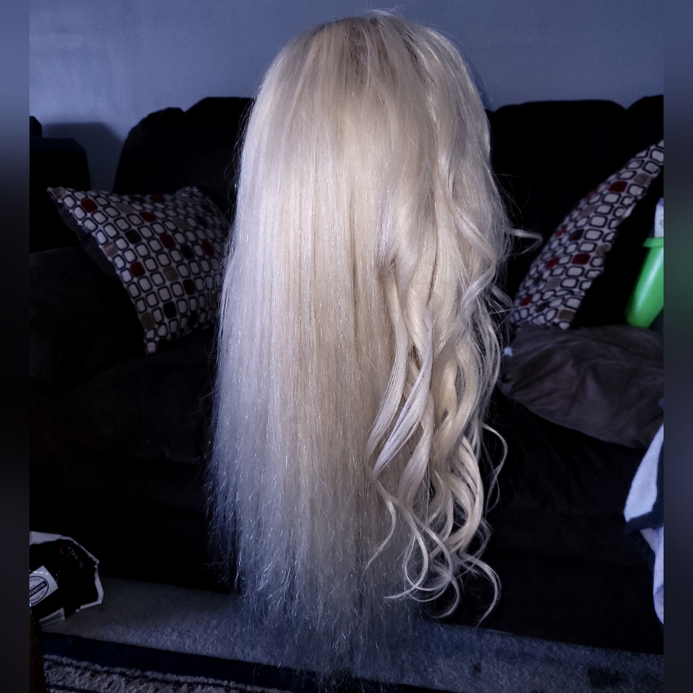100% Human Hair Platinum Wig! 13×6 Lacefront! Brand New! - Picture 5 of 9